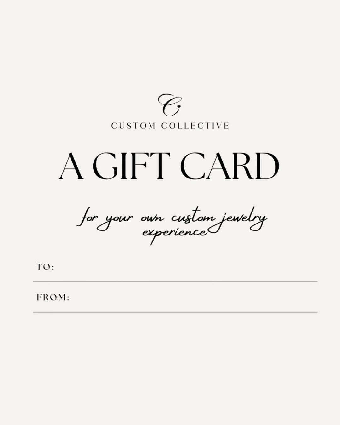 The Custom Collective Gift Card - CG3552S,CG3553S,CG3554S,CG3555S,CG3556S