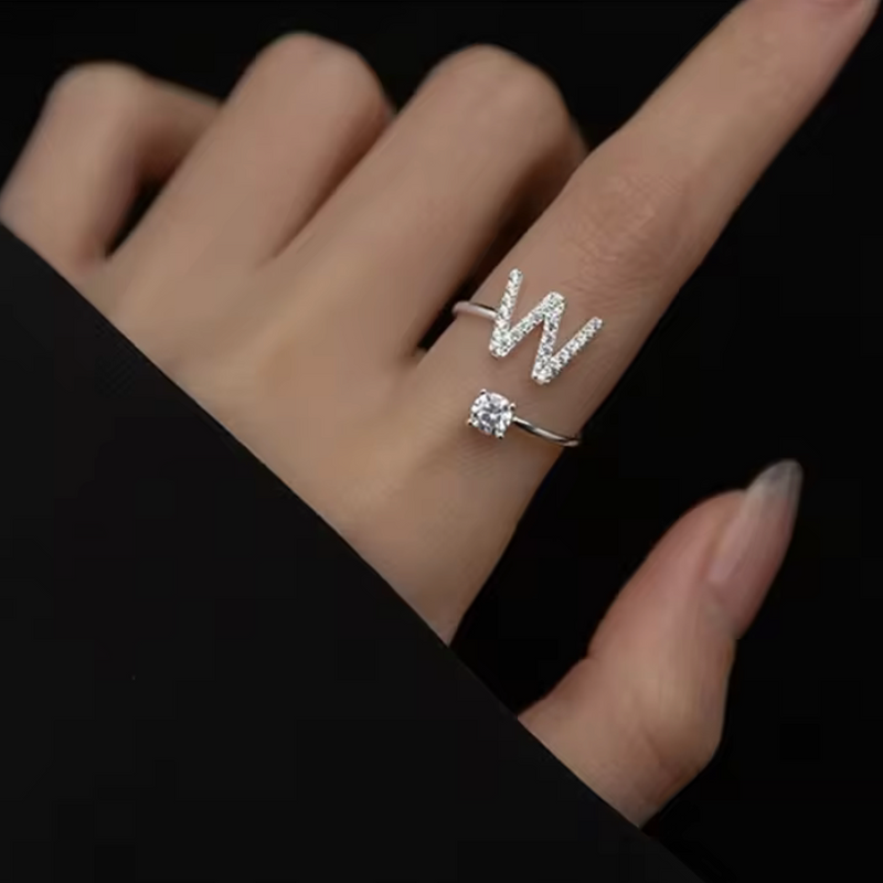 Diamond Initial Ring Adjustable - CG3774S,CG3775S