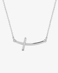 Curved Cross Necklace - CG3904S,CG3905S,CG3906S