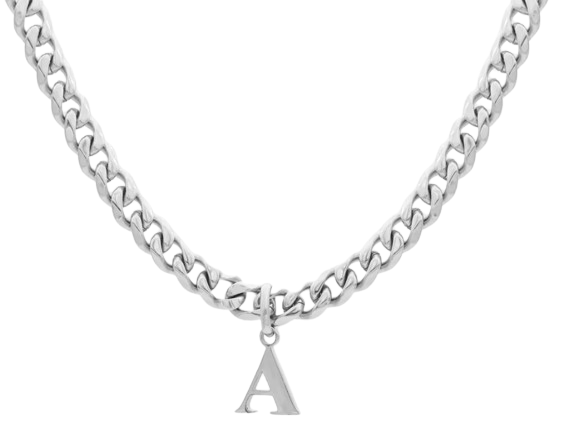 Mens Cuban Initial Necklace - CG2726S,CG2727S,CG2728S