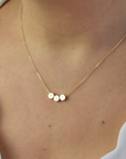 Tiny Circle Initial Necklace