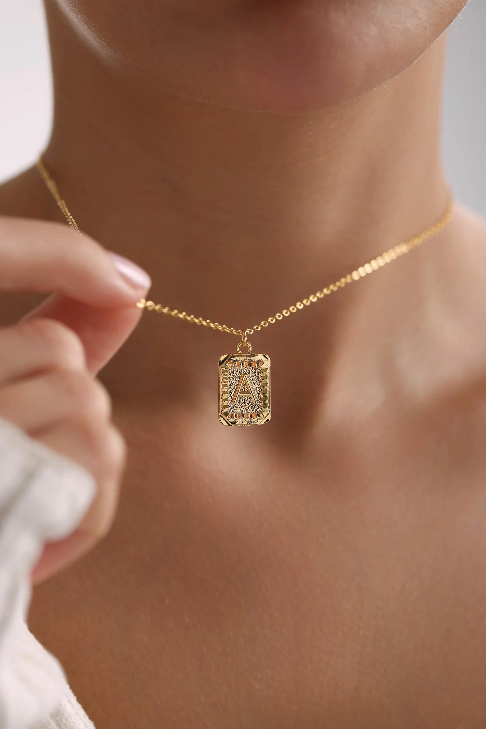 Signet Initial Necklace - CG3885S