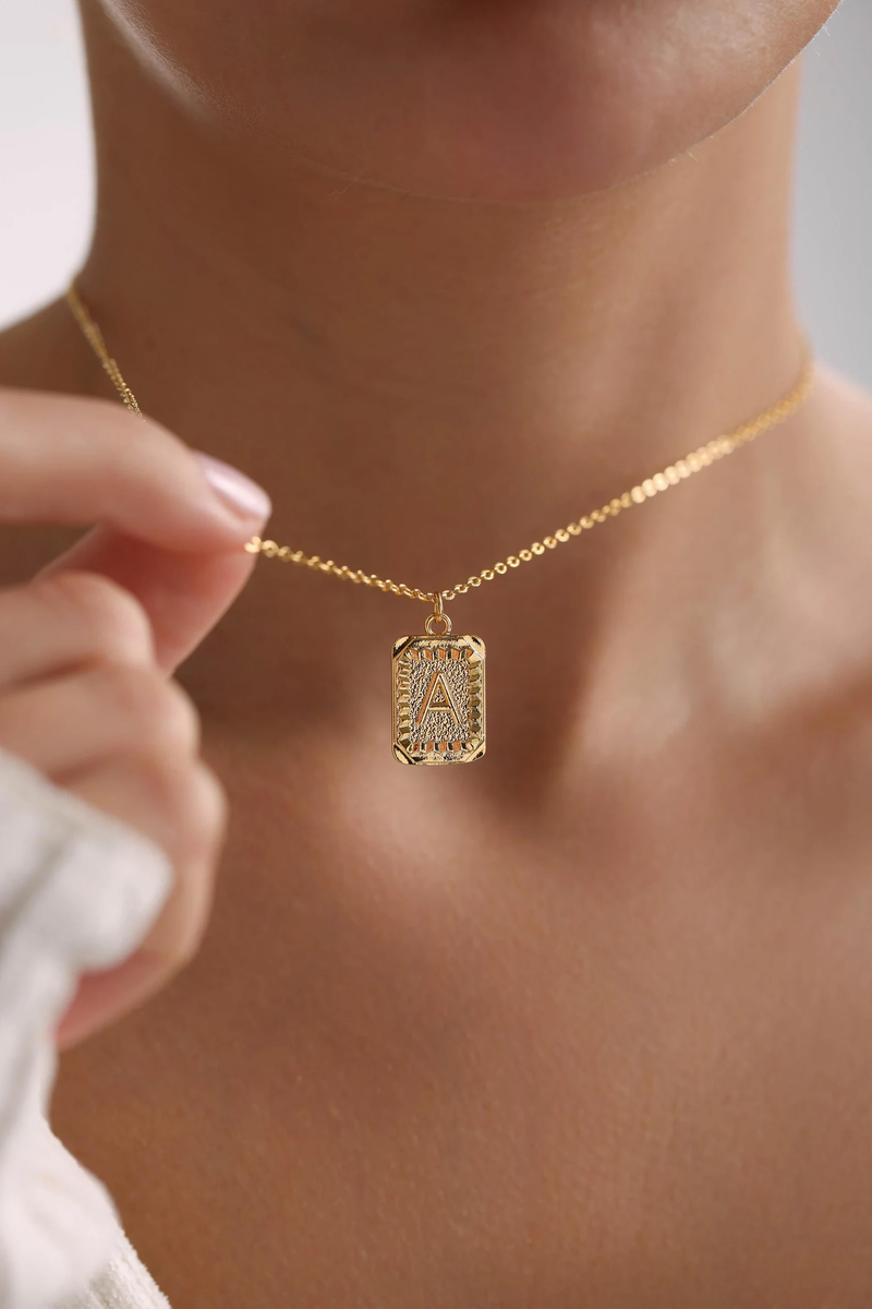 Signet Initial Necklace - CG3885S