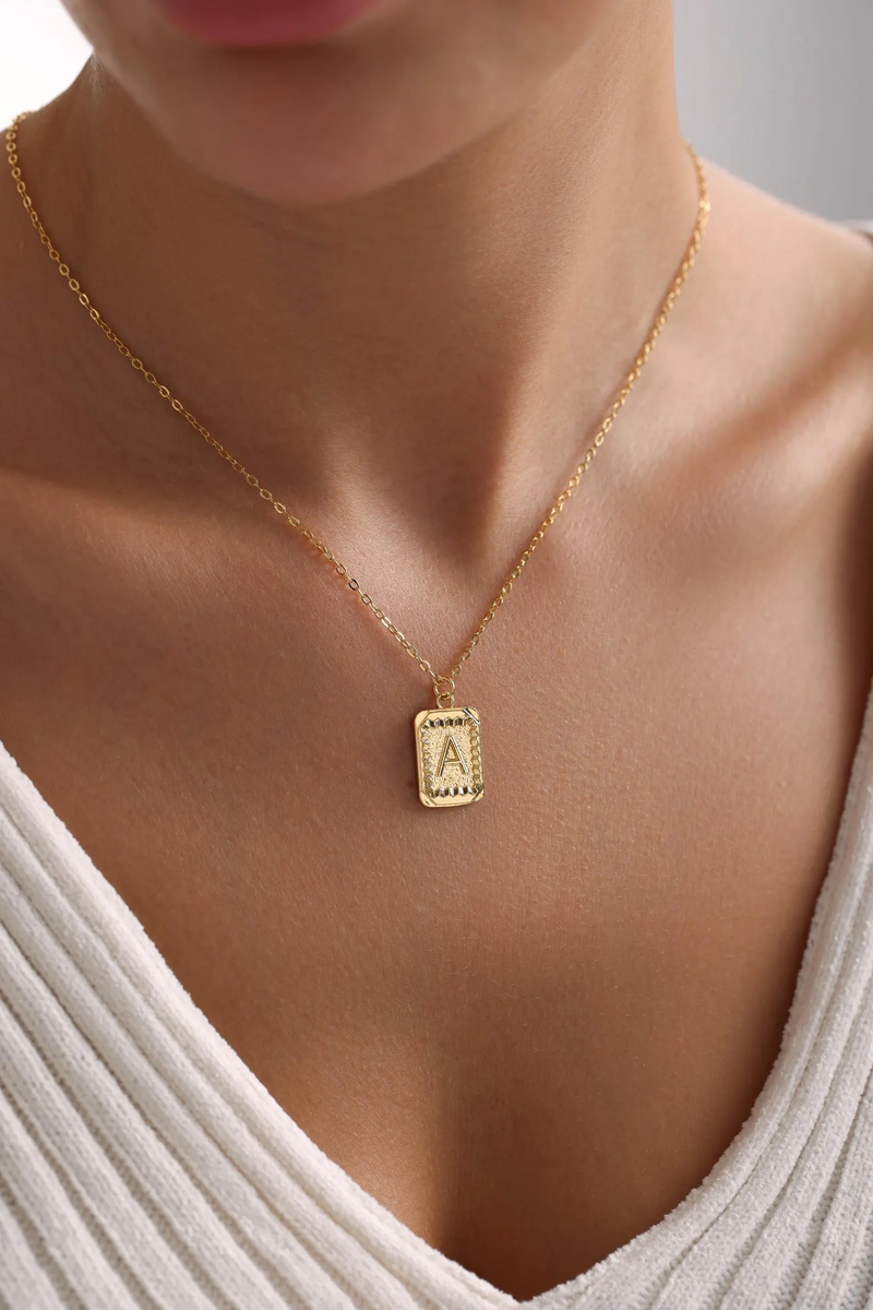 Signet Initial Necklace - CG3885S