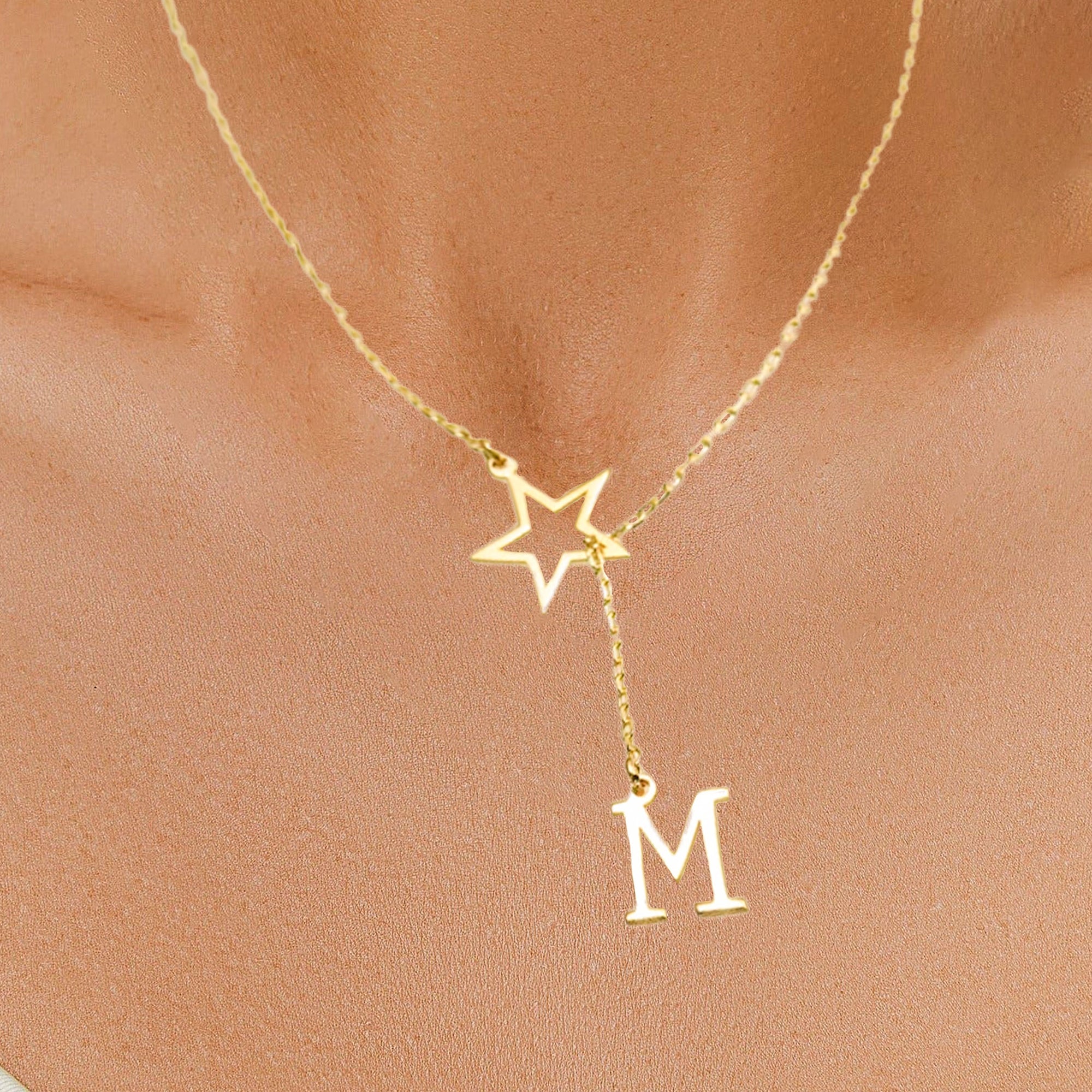 Star with Initial Necklace