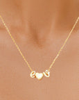 Tiny and Dainty Lowercase Initial Necklace