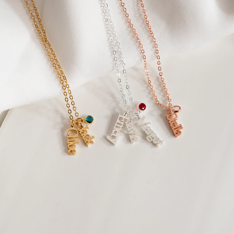 Vertical Name Necklace - CG4073S,CG4074S,CG4075S,CG4076S,CG4077S,CG4078S,CG4079S,CG4080S,CG4081S,CG4082S,CG4083S,CG4084S,CG4085S,CG4086S,CG4087S