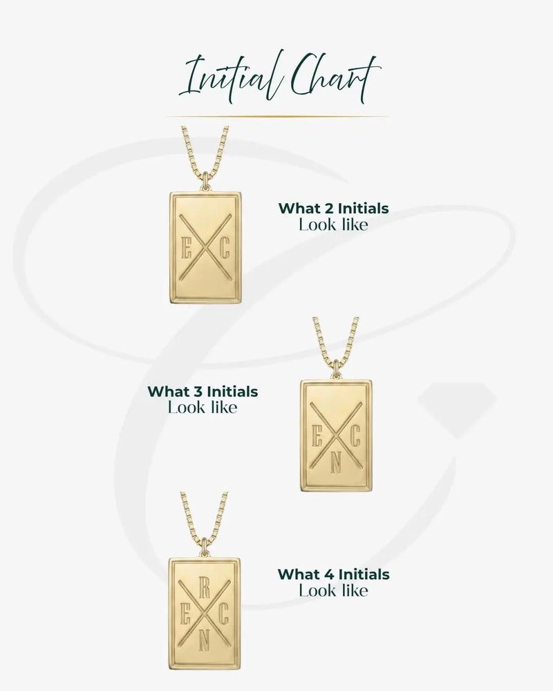 Initial Plaque Necklace