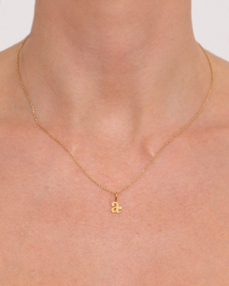 Small Letter With Diamond Necklace - CG4342S,CG4343S,CG4344S
