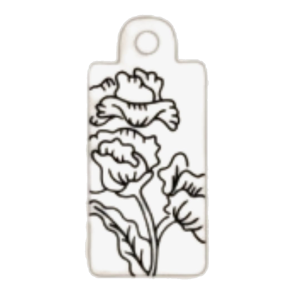 August — Poppy birth flower tag