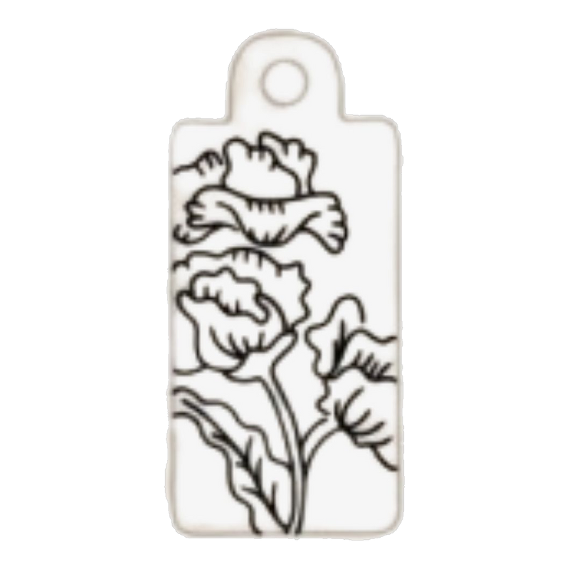 August — Poppy birth flower tag