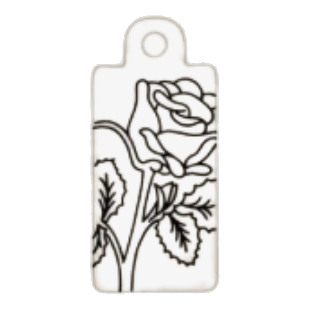 June — Rose birth flower tag
