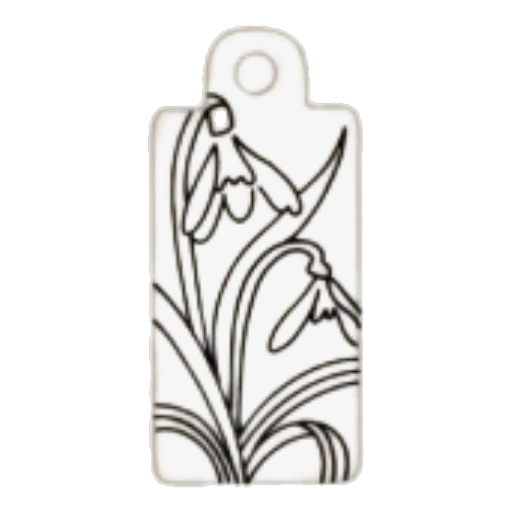 January — Snowdrop birth flower tag