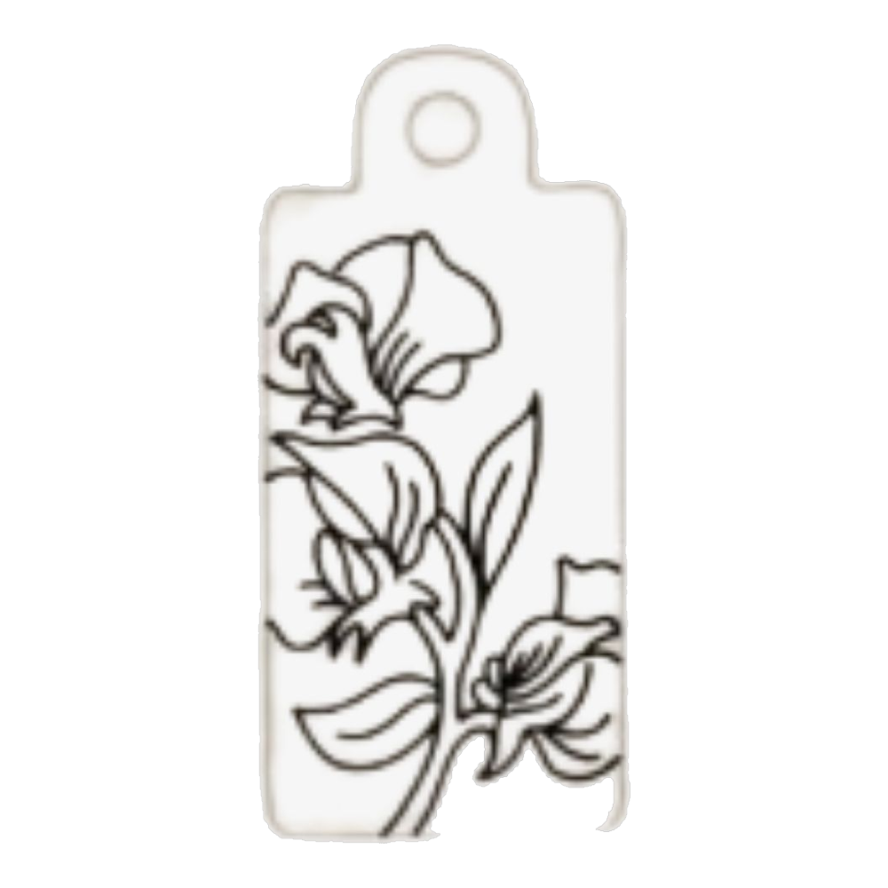 April — Sweetpea birth flower tag