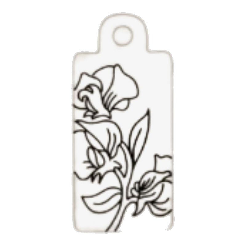 April — Sweetpea birth flower tag