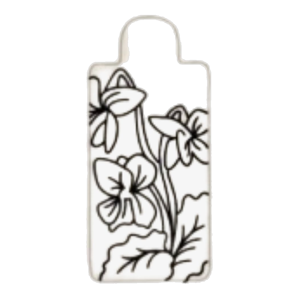 February — Violet birth flower tag