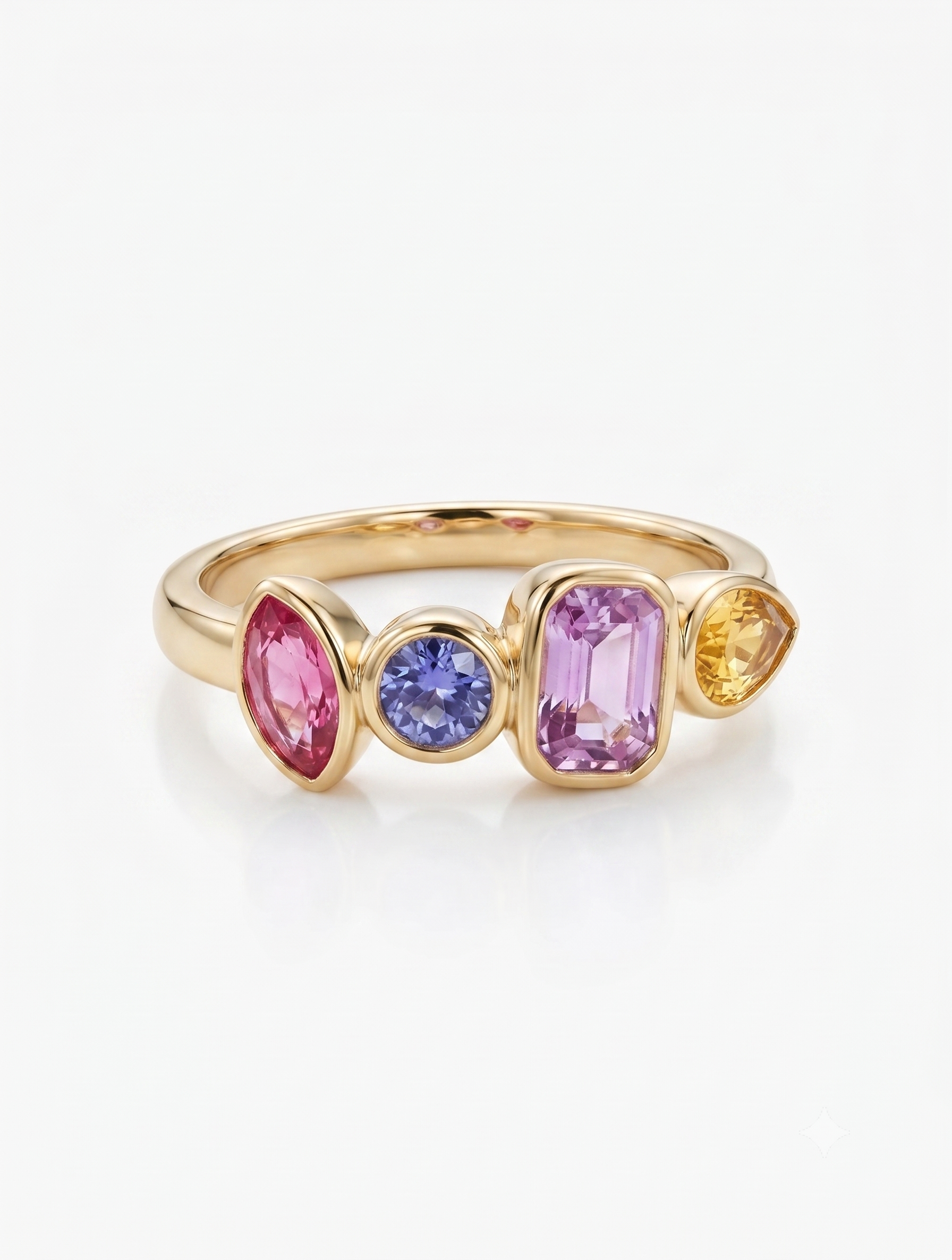 Aurora 4 Birthstone Ring