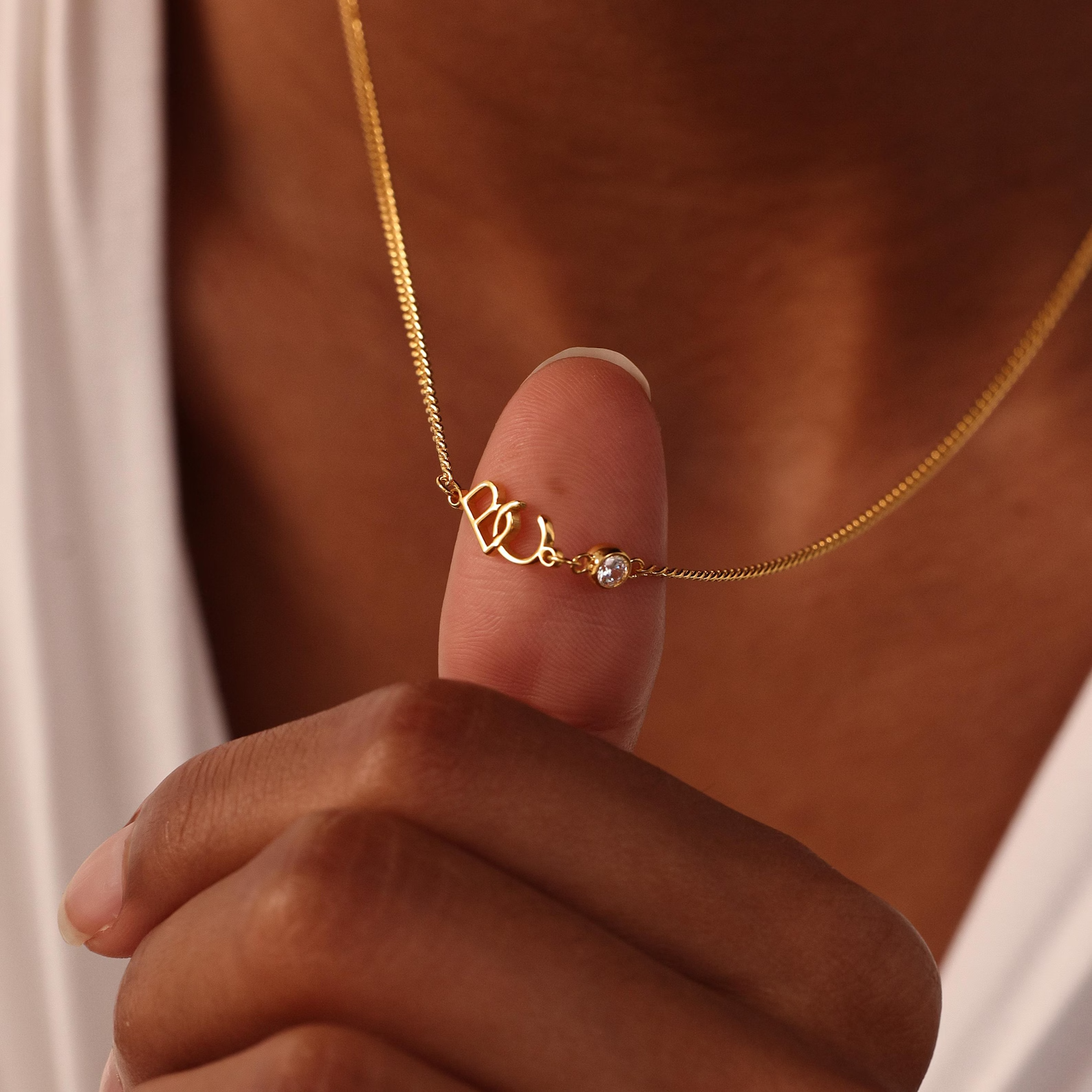 Connected Initials Necklace