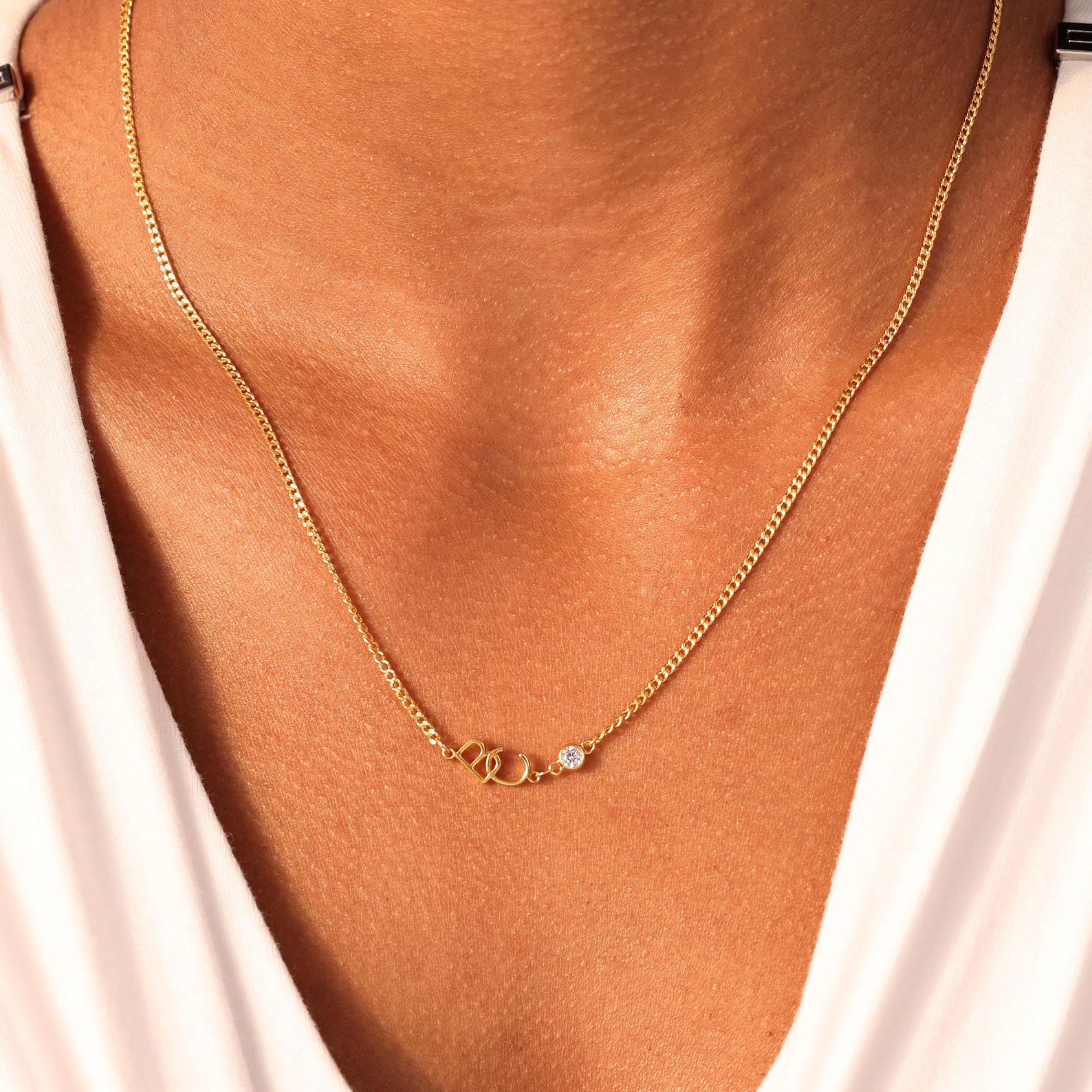 Connected Initials Necklace