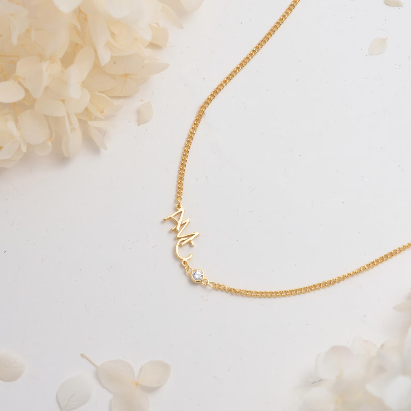 Connected Initials Necklace