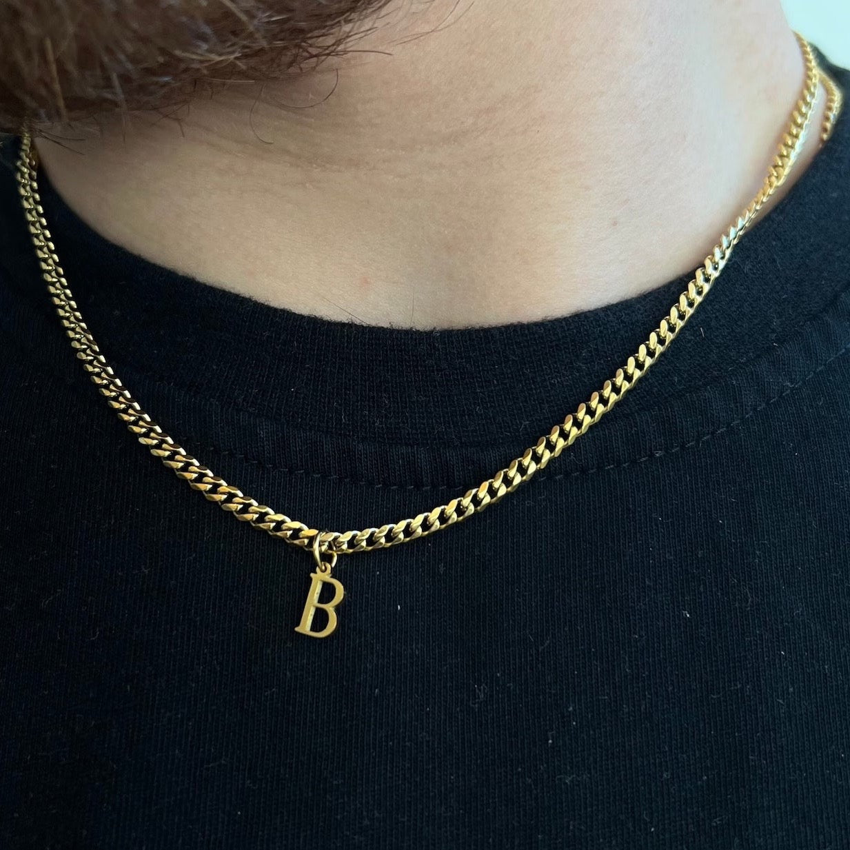 Men Custom Initial Cuban Personalized Necklace