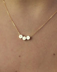 Tiny Circle Initial Necklace