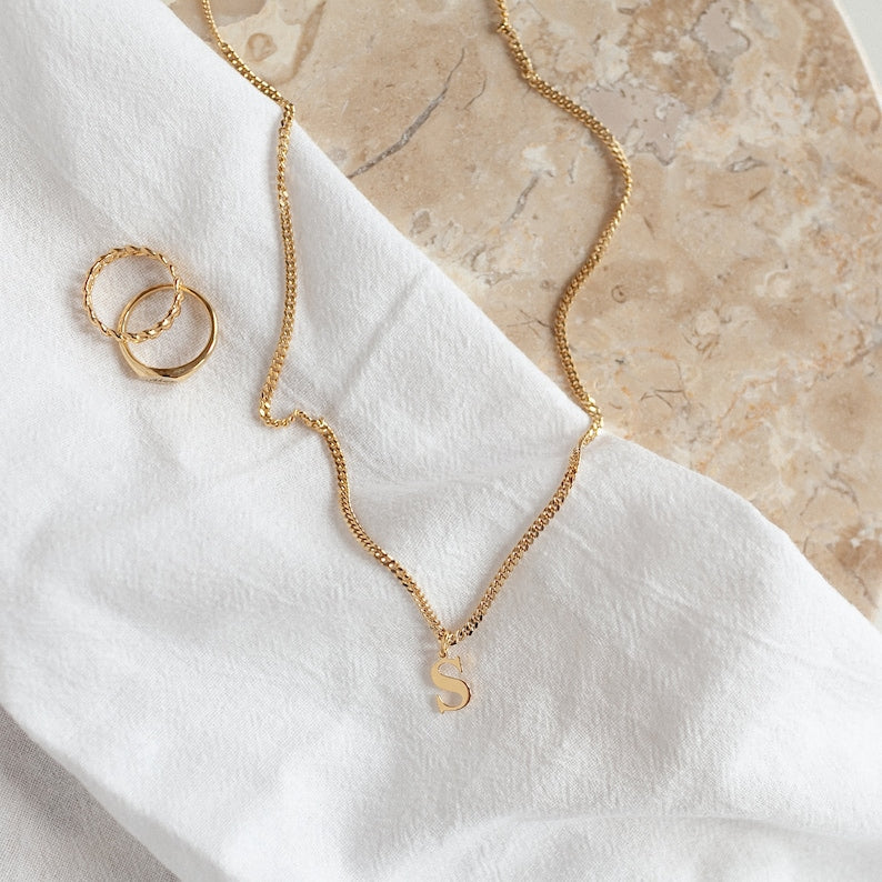 Initial Block Charm Necklace - CG2444S,CG2445S,CG4361S
