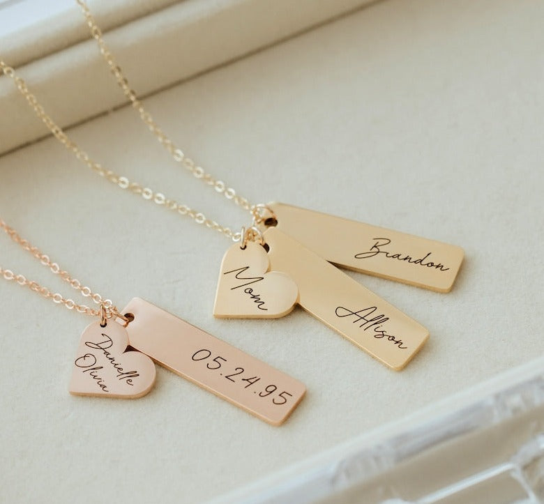 Engraved Tag Necklace - CG1512S,CG1513S,CG1514S,CG1515S,CG1516S,CG1522S,CG1523S,CG1524S,CG1525S,CG1526S,CG1532S,CG1533S,CG1534S,CG1535S,CG1536S
