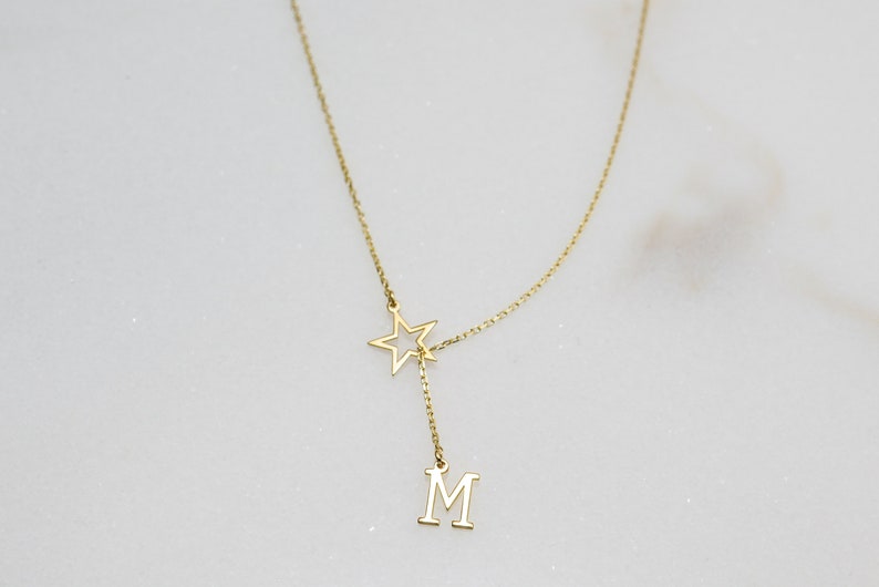 Star with Initial Necklace - CG1939S,CG1941S,CG1943S