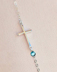 Cross with Birthstone Necklace