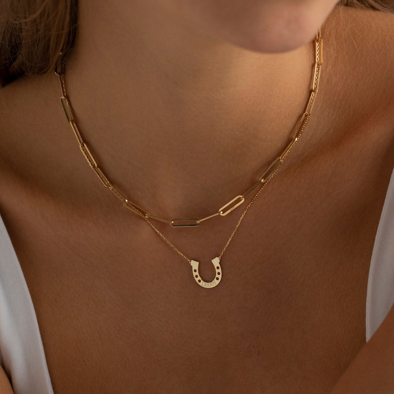 Horseshoe Necklace w/ Name - CG2731S,CG2732S,CG2733S