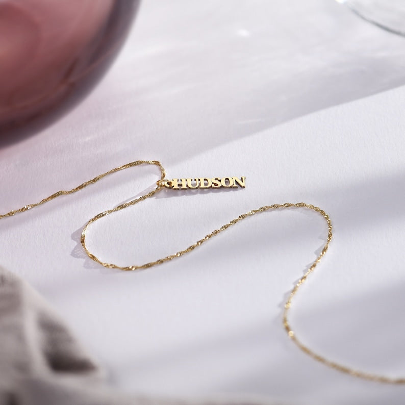 Personalized Vertical Name Necklace