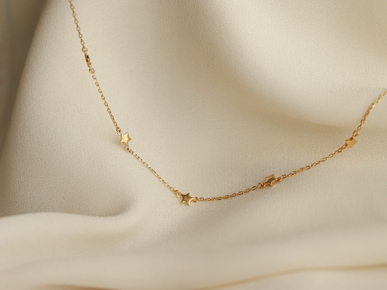 Multiple Stars Charm Necklace - CG4318S,CG4319S,CG4320S