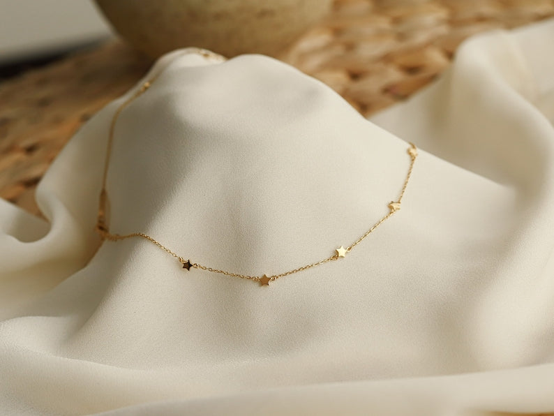 Multiple Stars Charm Necklace - CG4318S,CG4319S,CG4320S