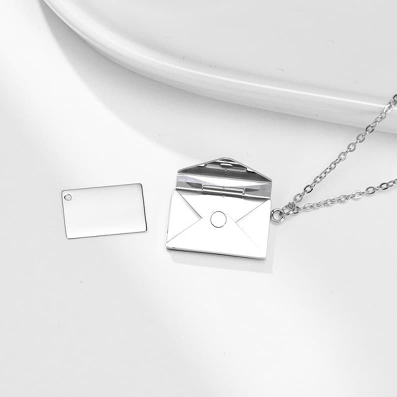 Personalized Envelope Letter Necklace with Real Rose Box - CG4349S