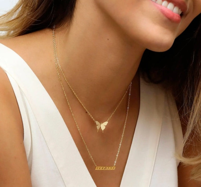 Initial Butterfly Necklace - CG1717S,CG1719S,CG1721S