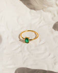 Vintage Emerald Crystal Ring