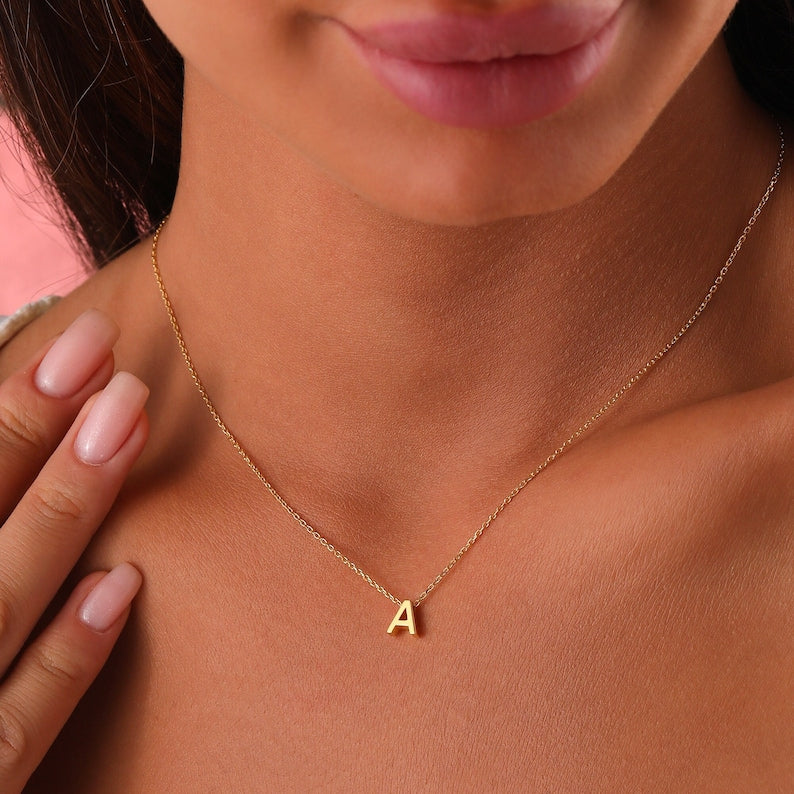 Minimalist Single Letter Necklace - CG2690S,CG2691S,CG4364S
