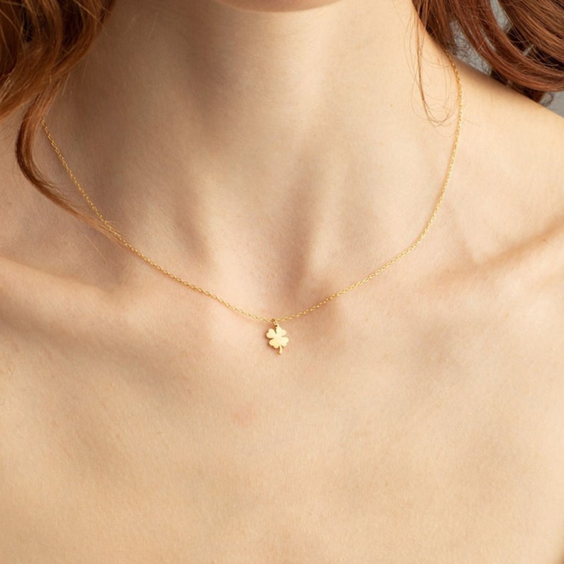 Tiny Four Leaf Clover Necklace