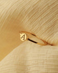 Dainty Personalized Initial Ring