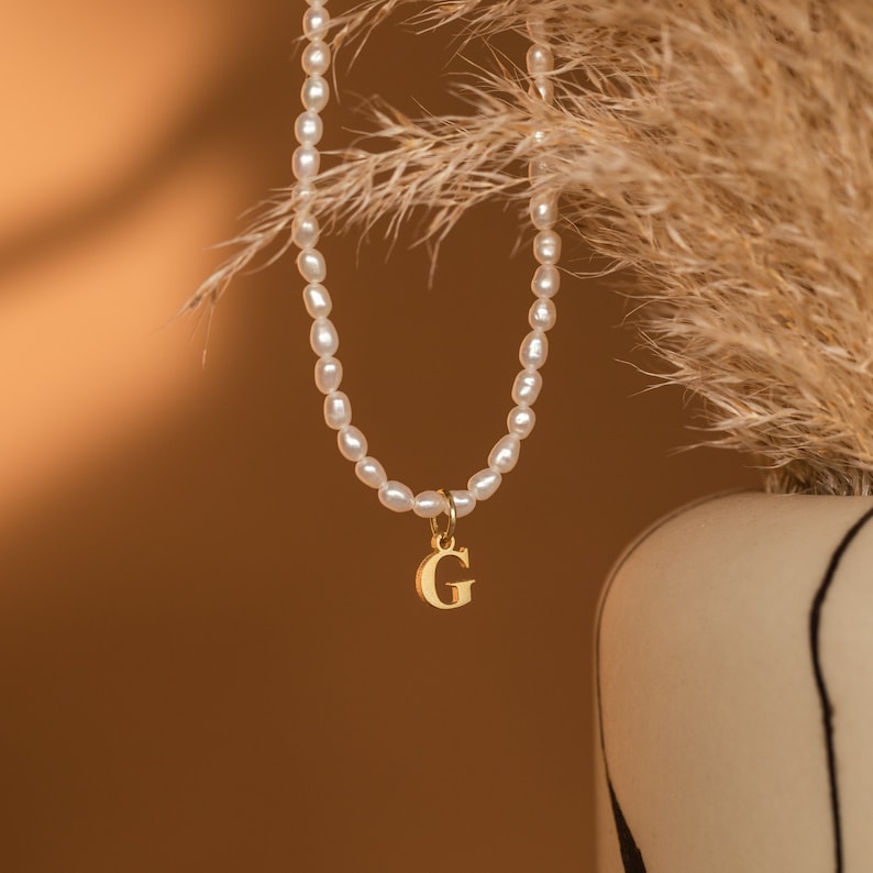 Pearl Initial Necklace - CG2734S,CG2735S,CG2736S