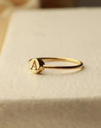 Dainty Personalized Initial Ring