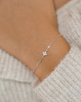 Dainty Diamond Flower Bracelet