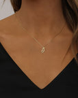 Dainty Initial Script Necklace