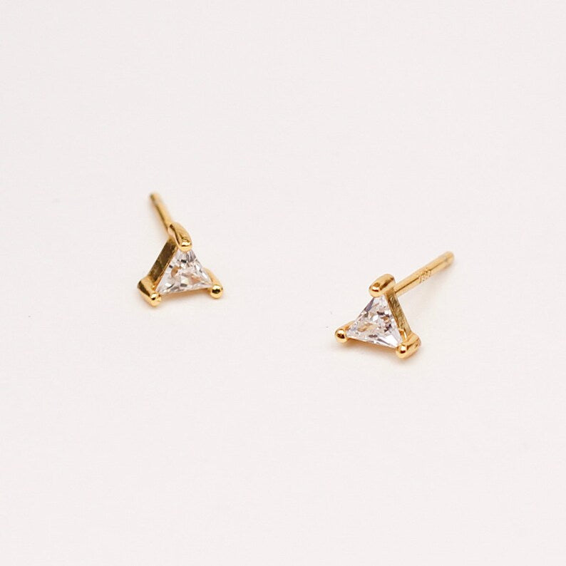 Tiny Triangle Stud Earrings