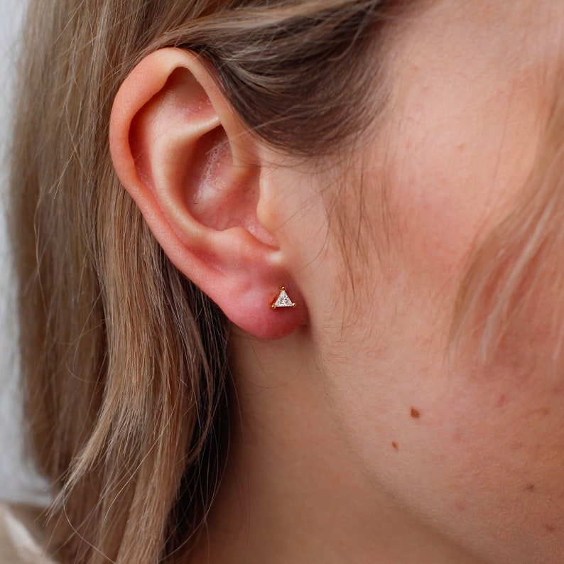 Tiny Triangle Stud Earrings - CG3776S,CG3777S