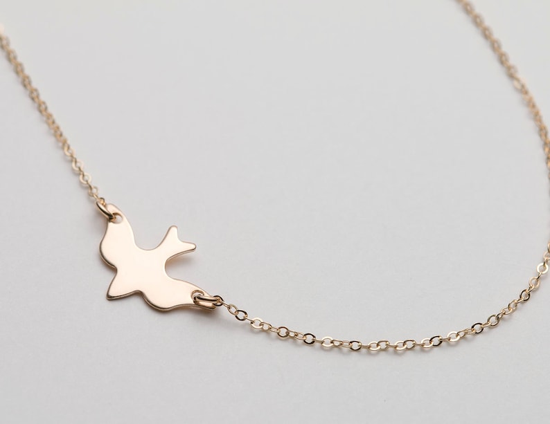 Soaring Dove Sideways Necklace