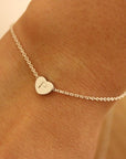 Tiny Heart Initial Bracelet