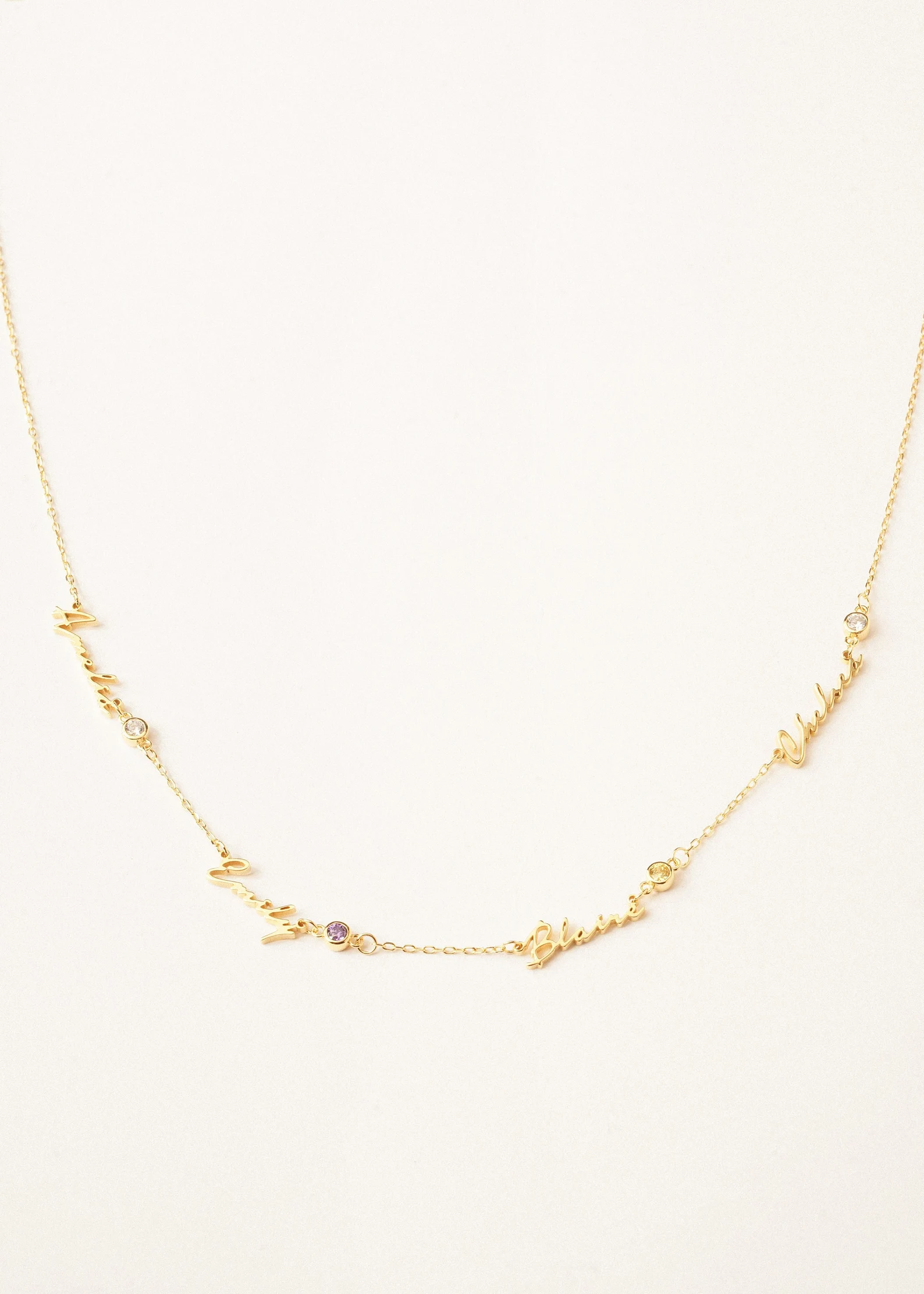 Multiple Name and Birthstone Necklace - CG3976S,CG3977S,CG3978S,CG3979S,CG3980S,CG3981S,CG3982S,CG3983S,CG3984S,CG3985S,CG3986S,CG3987S