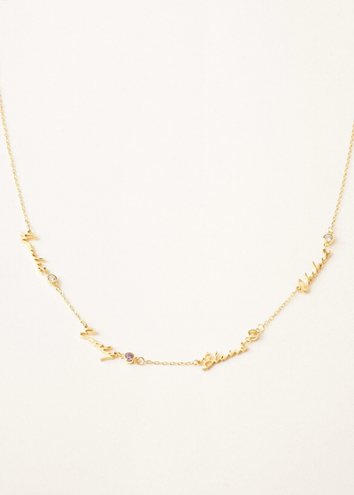 Multiple Name and Birthstone Necklace - CG3976S,CG3977S,CG3978S,CG3979S,CG3980S,CG3981S,CG3982S,CG3983S,CG3984S,CG3985S,CG3986S,CG3987S